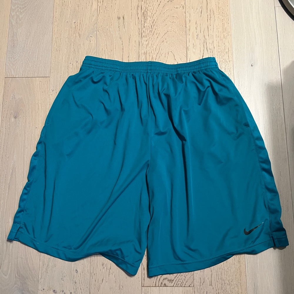 Mens Teal Nike Gym shorts - L